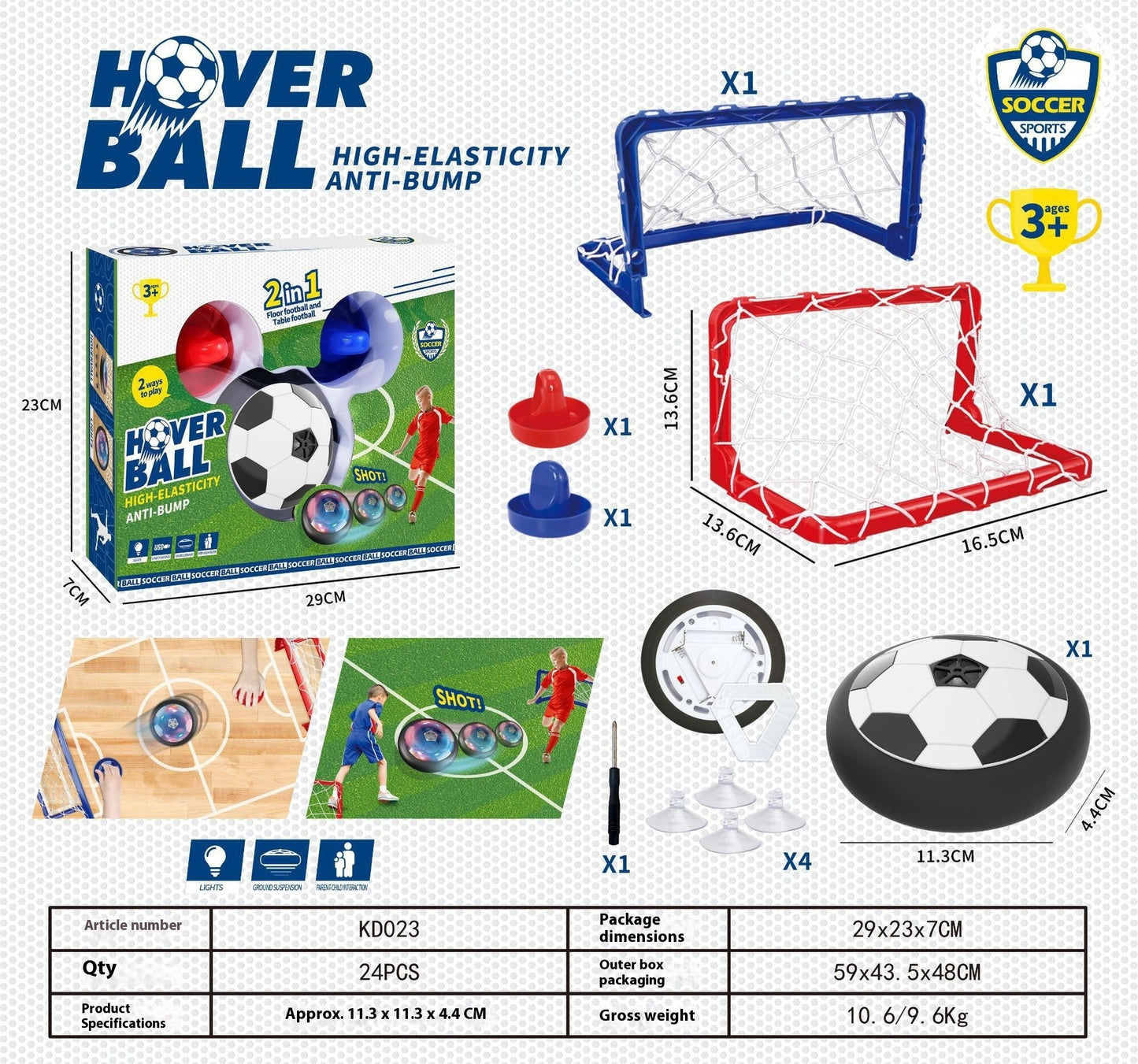 The Last Aztec, Creative Portable Children's Air Cushion Suspension Football Educational Toys