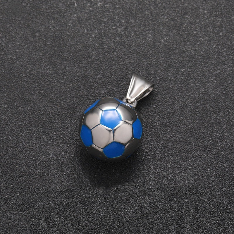 The last Aztec, Stainless Steel Ornament Football Pendant Vintage Necklace