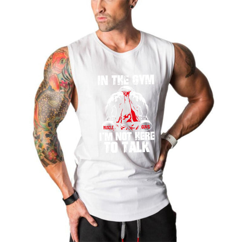 The Last Aztec, Cartoon Print Men's Sports Bodybuilding Fitness Vest
