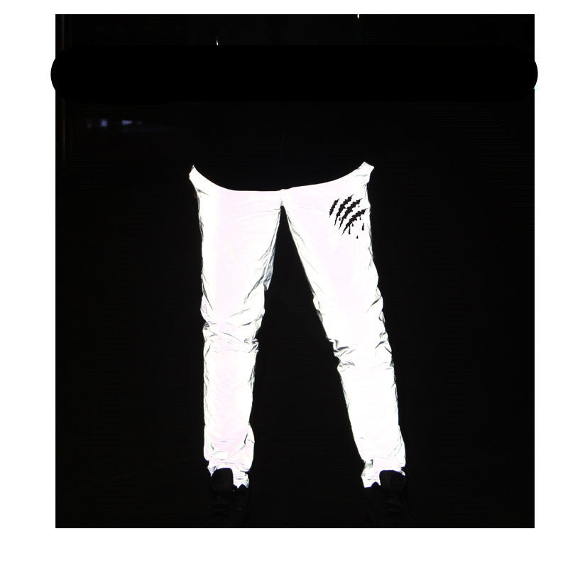 The Last Aztec, Get One Size Bigger Than Your Regular Size, Daxianyilian Tide Brand 3M Reflective Pants Evening Slim-Fit Trousers Plus Fertilizer To Increase Casual Jogging Pants Foot Pants