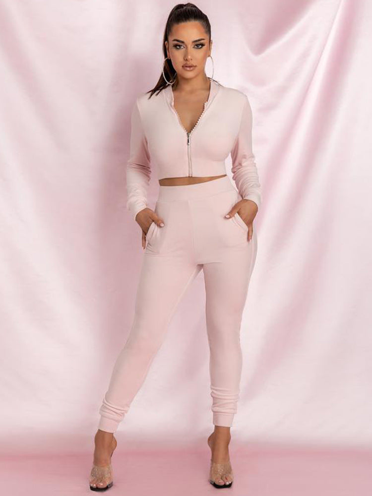 The Last Aztec, Get One Size Bigger Than Your Regular Size, Leisure Sports Rhinestone Gold Velvet Slim Sweatpants Set