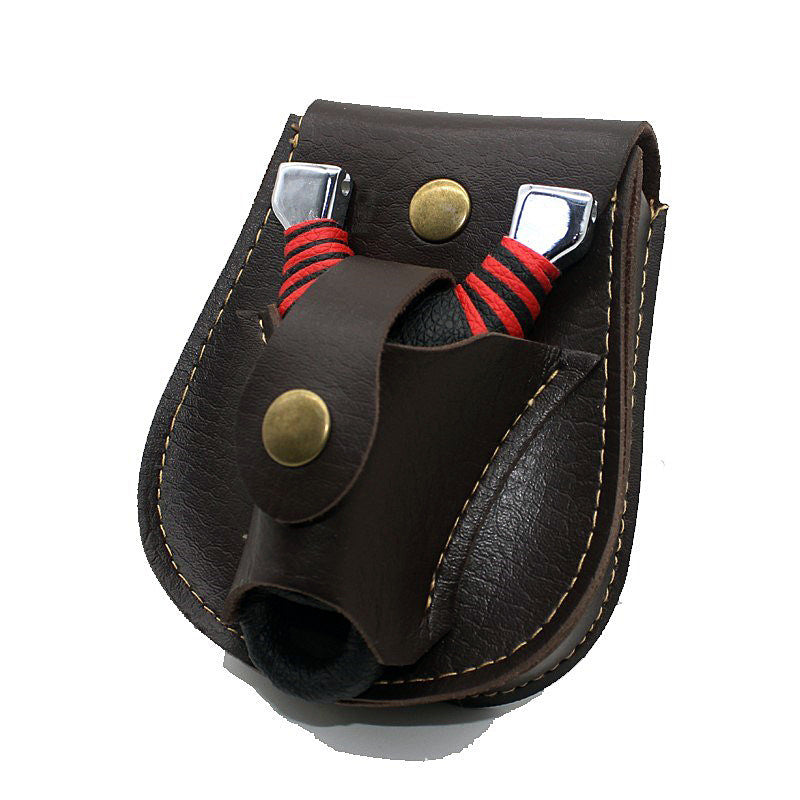 The Last Aztec, Slingshot All-In-One Bag Leather Belt Bag Steel Ball Bag Marbles Are Durable And Not Deformed Outdoors