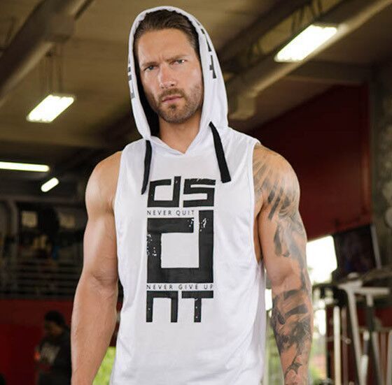 The Last Aztec, Fitness Vest Men's Hooded Sleeveless Vest Cotton Men's