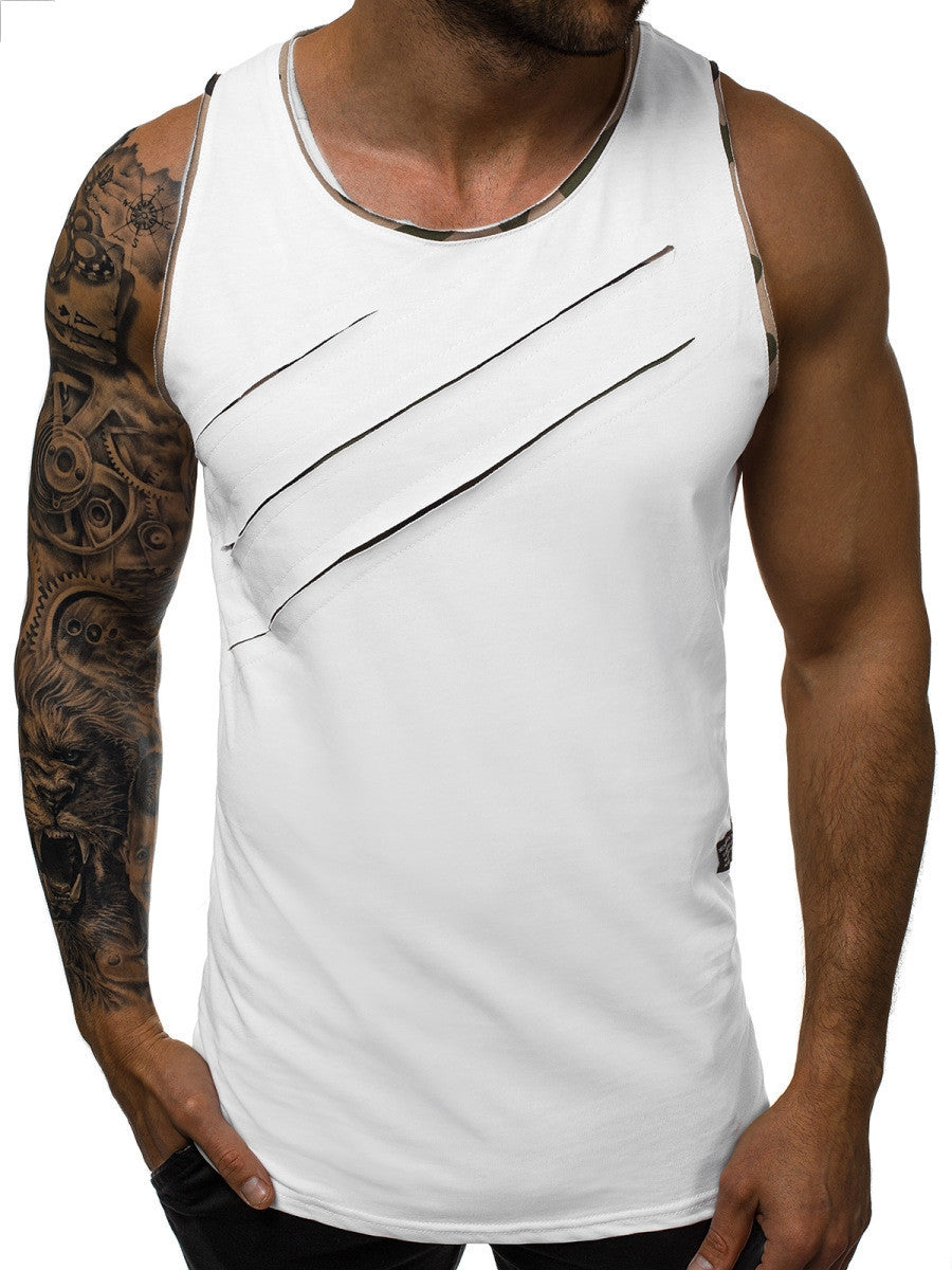 The Last Aztec, Summer Men's Sleeveless Vest Broken Copper Fitness Vest