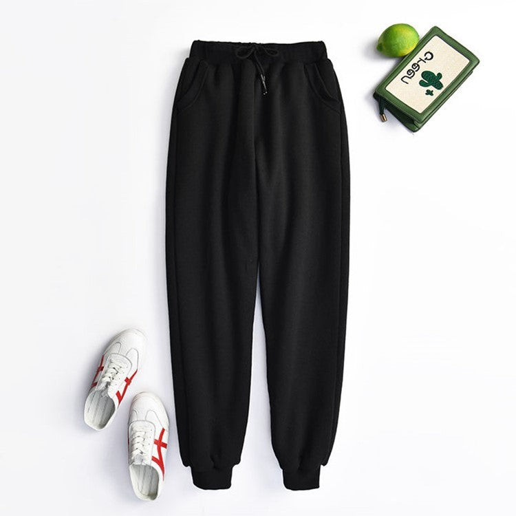 The Last Aztec, Get One Size Bigger Than Your Regular Size, Lamb velvet sweatpants women autumn and winter plus cashmere sweatpants cotton trousers