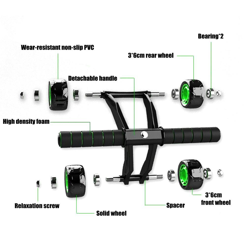 The Last Aztec, Four-wheeled Abdominal Roller Home Exercise Abdominal Muscle Fitness Equipment