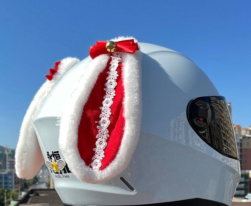 The Last Aztec, Cute Upgrade Rabbit Ears Motorcycle Helmet Decoration