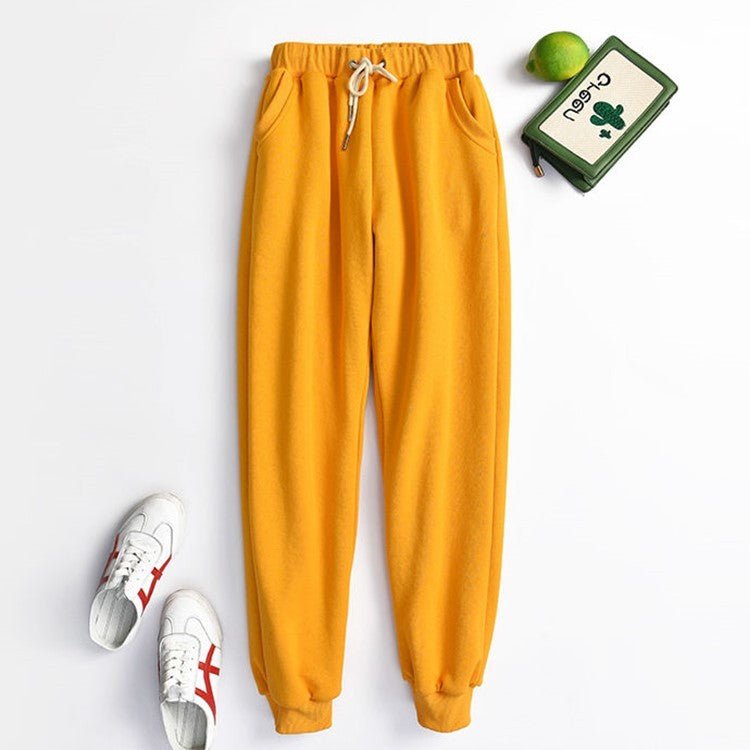 The Last Aztec, Get One Size Bigger Than Your Regular Size, Lamb velvet sweatpants women autumn and winter plus cashmere sweatpants cotton trousers