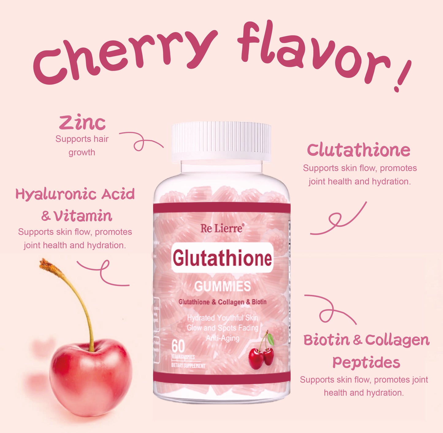 The Last Aztec, Glutathione Collagen Gummies Cherry