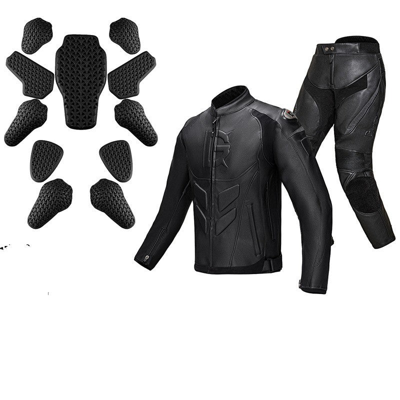 The Last Aztec, Get One Size Bigger Than Your Regular Size, Wind-proof Motorcycle Leather Pants Suit For Men And Women