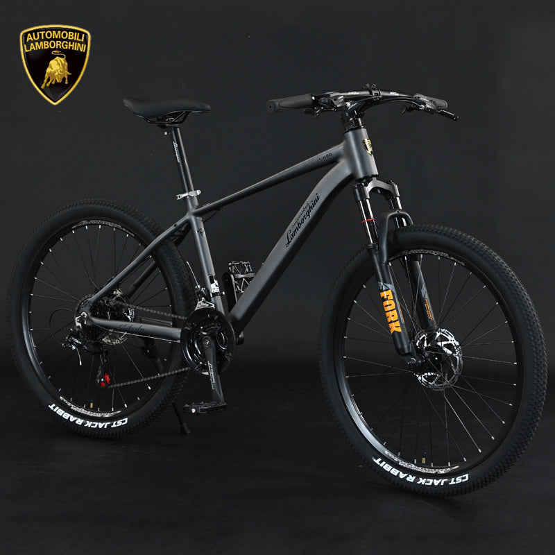 Lamborghini Bicycle Student Mountain Bike Aluminum Alloy Variable Speed Road Bike Oil Disc Bike