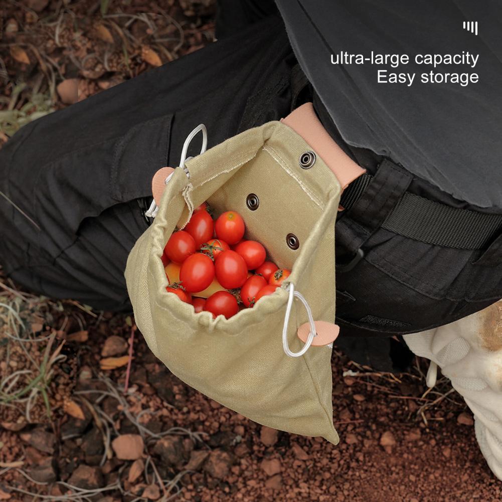 The Last Aztec, Outdoor Picking Multifunctional Bag, Hanging Waist Kit, Waist Strap Bag, Folding Canvas Kit Canvas Fruit Harvest Pouch For Jungle Camping Hiking Hunting, Foldable