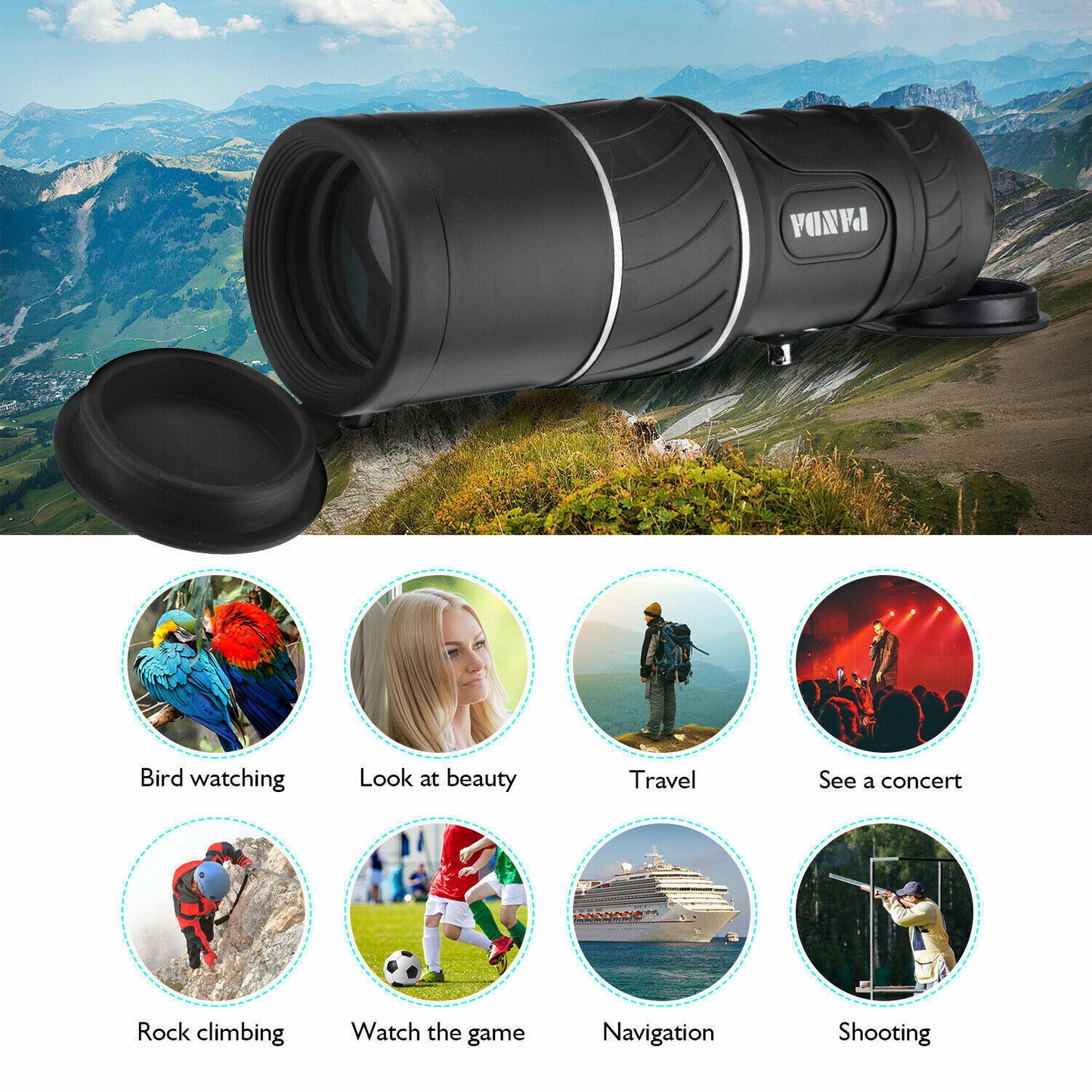 The Last Aztec, 40x60 Day Night Vision HD Optical Monocular Hunting Camping Handheld Telescope Life Waterproof, Anti-Fog Monocular Suitable For Observing Nature Animals