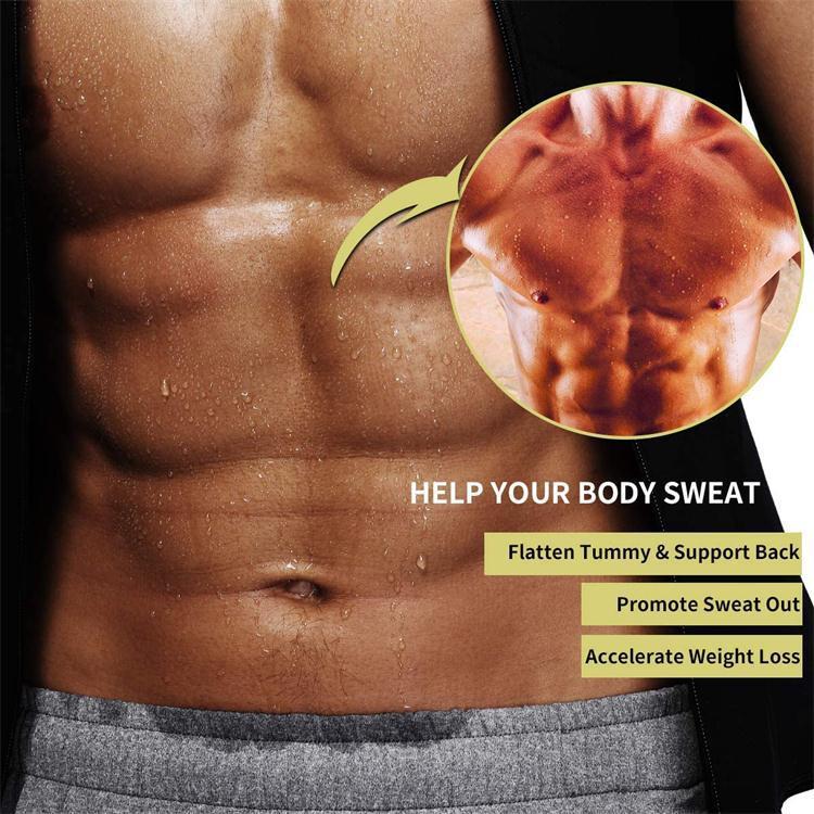 The Last Aztec, (get a Size Bigger Than Your size) Fitness Men Shapewear Sauna Vest Waist Trainer Double Belt Sweat Shirt Corset Top Body Shaper