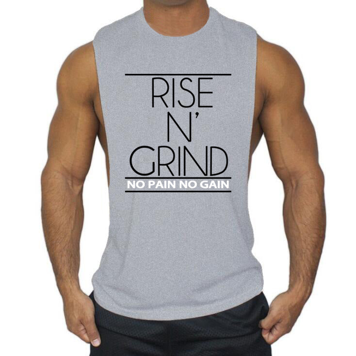 The Last Aztec, Round Neck Large Seam Sports Vest Men's Bodybuilding Fitness Running