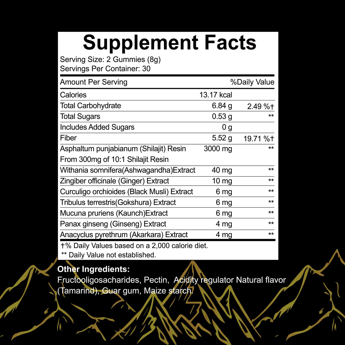 The Last Aztec, Organic With Ashwagandha, Gummies For Men, Women  No Added Sugar 60 Gummies