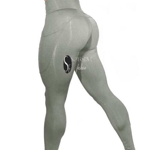 The Last Aztec, Solid Color High Elastic Fitness Hip Lift High Waist Yoga Pants