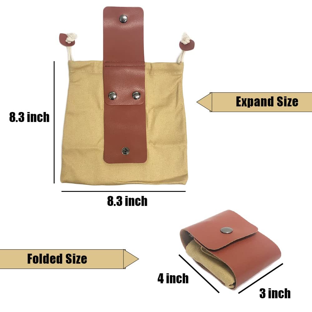 The Last Aztec, Outdoor Picking Multifunctional Bag, Hanging Waist Kit, Waist Strap Bag, Folding Canvas Kit Canvas Fruit Harvest Pouch For Jungle Camping Hiking Hunting, Foldable