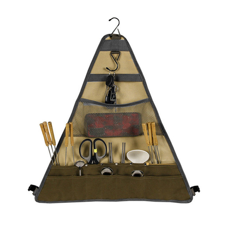 The Last Aztec, Outdoor Camping Tableware Spatula Spoon Hanging Cookware Foldable Tableware Bag