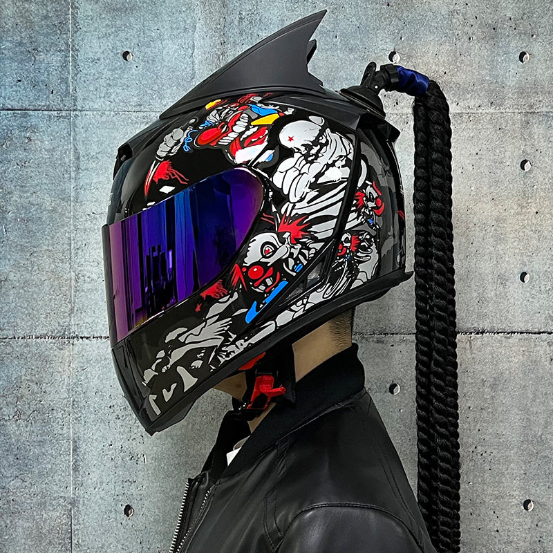 The Last Aztec, Couples' Dirty Braids Motorcycle Helmets