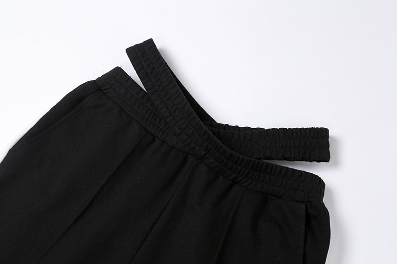 The Last Aztec, Get One Size Bigger Than Your Regular Size, Contrasting Color Loose Fashion Casual All-match Sports Trousers Women