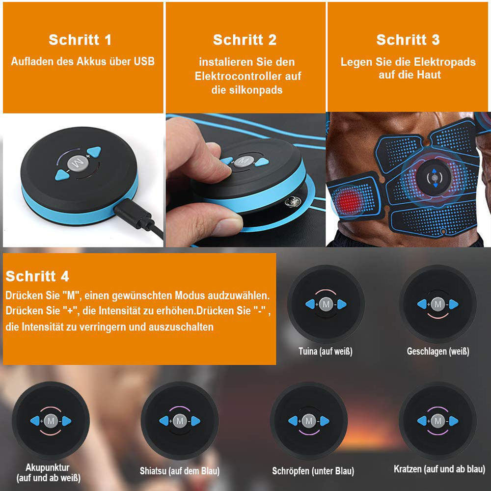 The Last Aztec, Abdominal muscle training with EMS fitness equipment