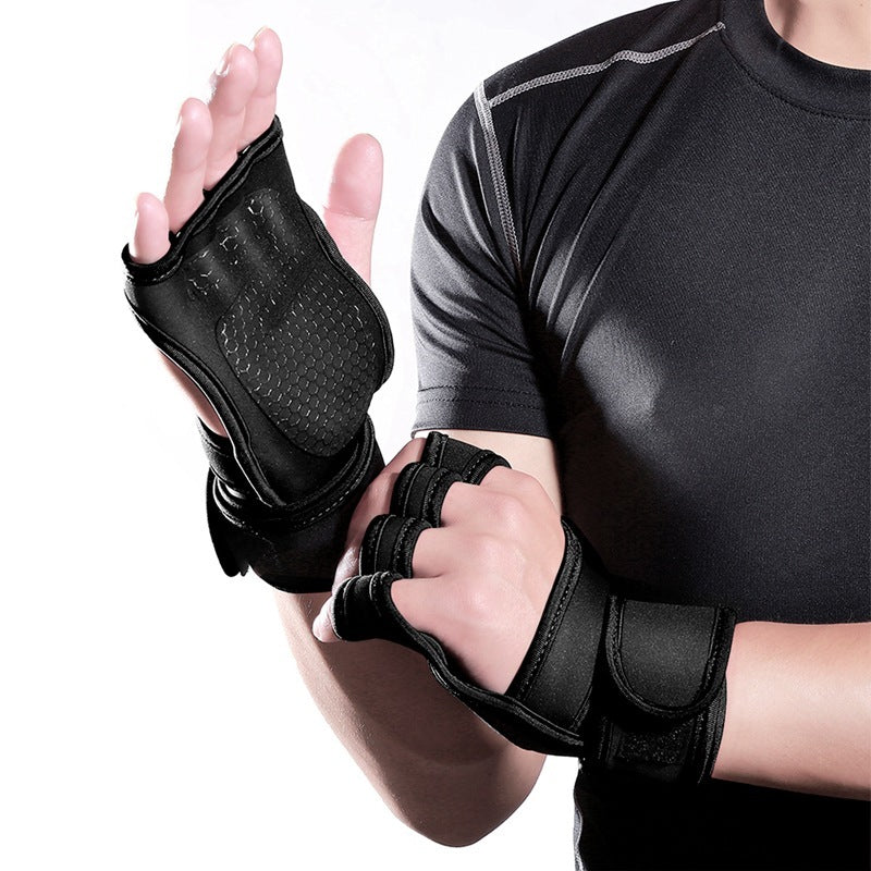 The Last Aztec, Fitness weightlifting anti-skid riding hard pull half finger gloves