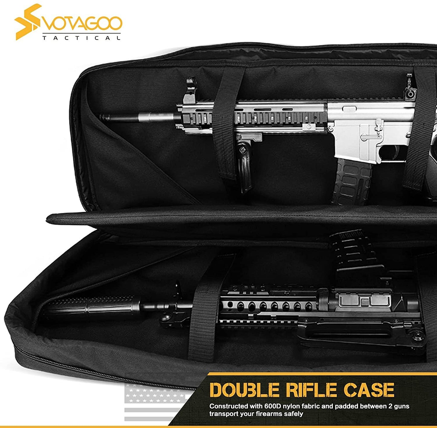 The Last Aztec, VOTAGOO Double Rifle Case Gun Bag, Safely Long-Barrel Firearm Transportation Cases  Locks, All-Weather Soft Tactical Range Bag Ackpack For Shotgun Spacious Heavy Duty