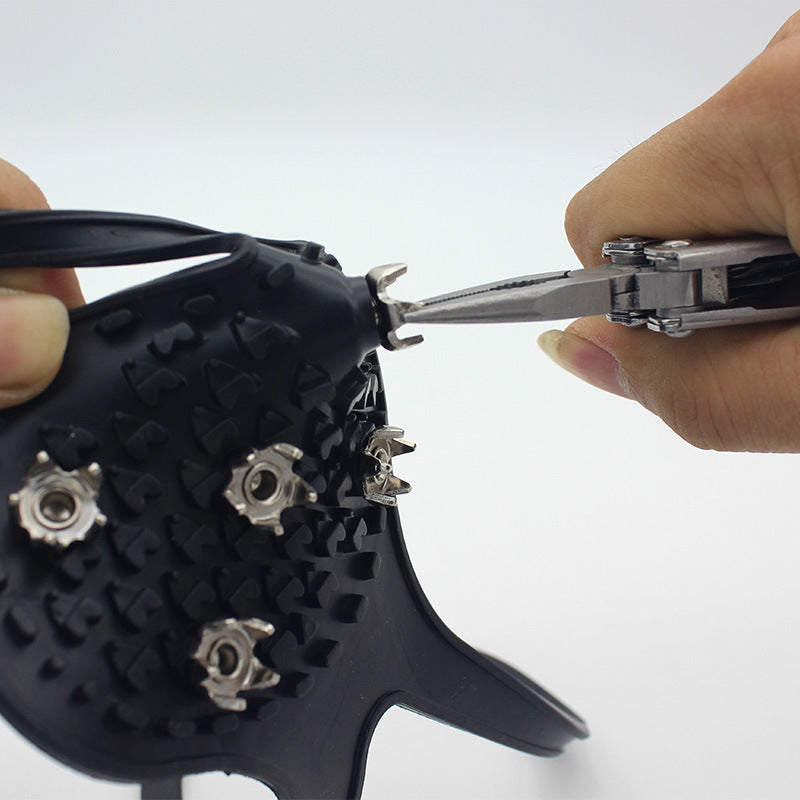 The Last Aztec, Nothing Should Stop You in your Outdoor Activities not even ICE, Unisex Men 5 Teeth Ice Gripper For Shoes Crampons Ice Gripper Spike Grips Cleats For Snow Studs Non-Slip Climbing Hiking Covers