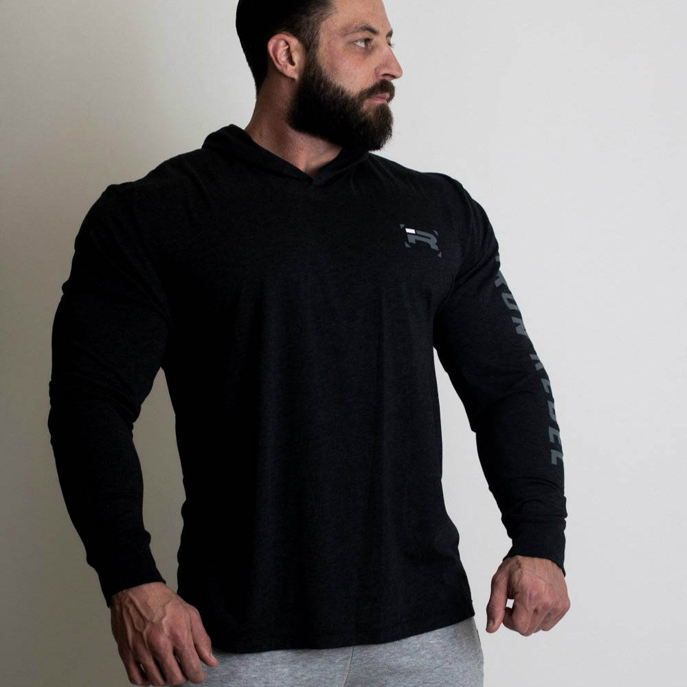 The Last Aztec, Long Sleeve Muscle Bodybuilding Large Size Thin Jacket Hoodie