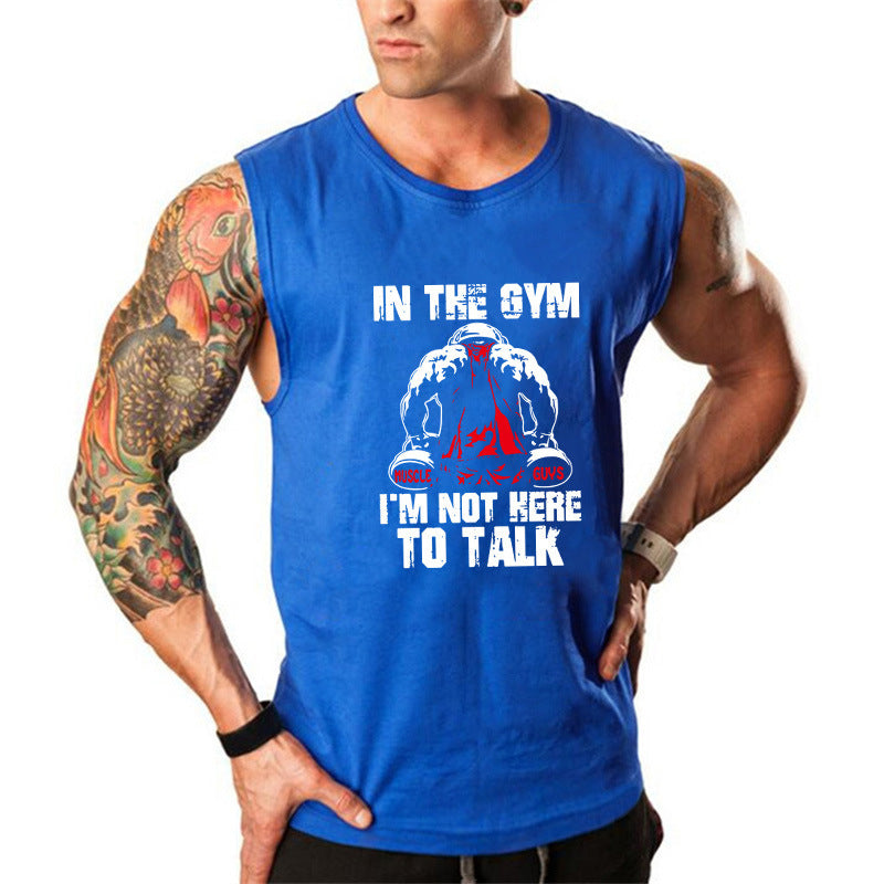 The Last Aztec, Cartoon Print Men's Sports Bodybuilding Fitness Vest