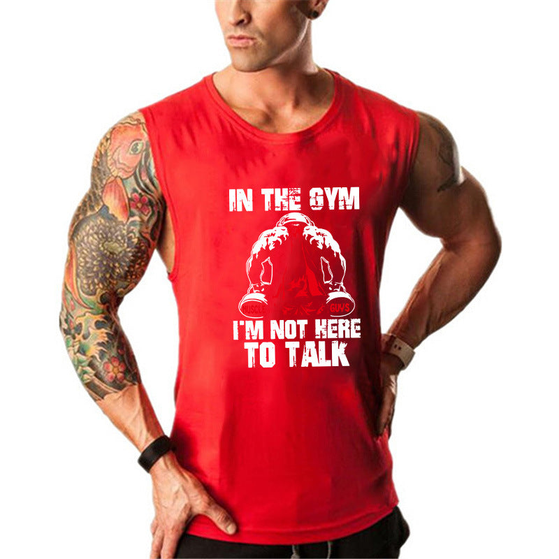 The Last Aztec, Cartoon Print Men's Sports Bodybuilding Fitness Vest