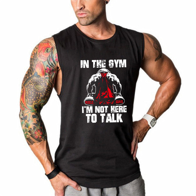 The Last Aztec, Cartoon Print Men's Sports Bodybuilding Fitness Vest