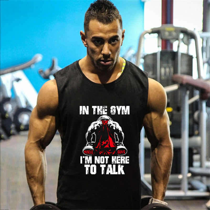 The Last Aztec, Cartoon Print Men's Sports Bodybuilding Fitness Vest