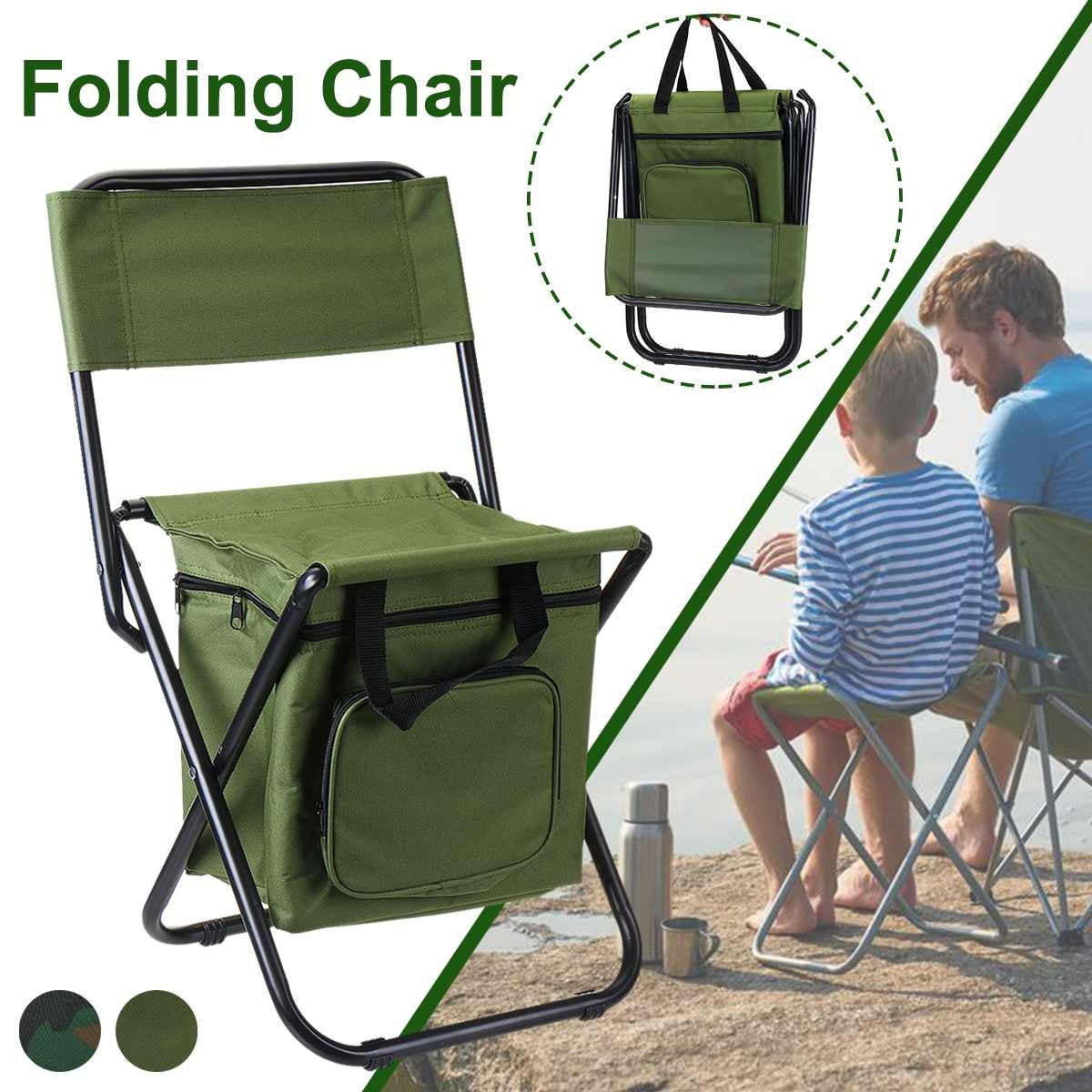 The Last Aztec, Folding Fishing Chair Backpack Insulation with Cooler Bag Portable Folding Beach Chair Seat Camping Chairs Folding Stool Chair