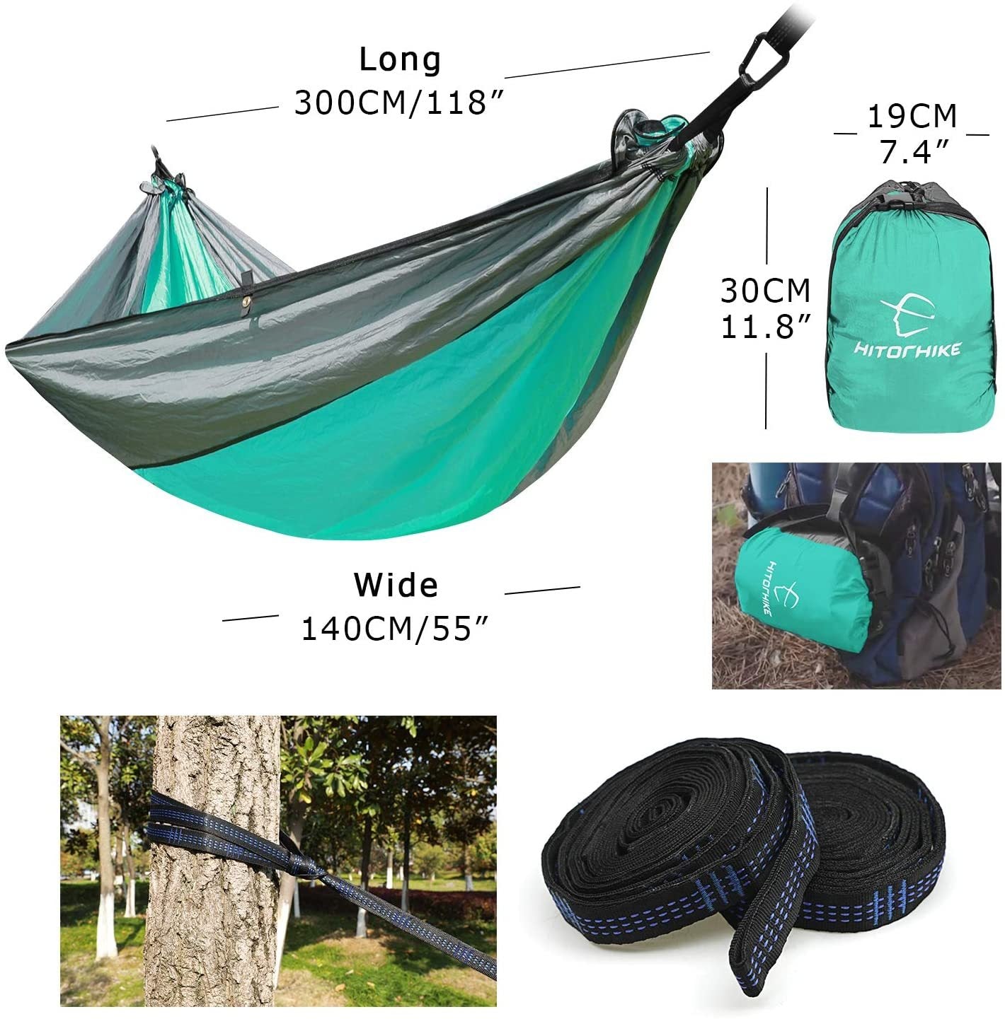 The Last Aztec, Backpacking Hammock - Portable Nylon Parachute Outdoor Double Hammock