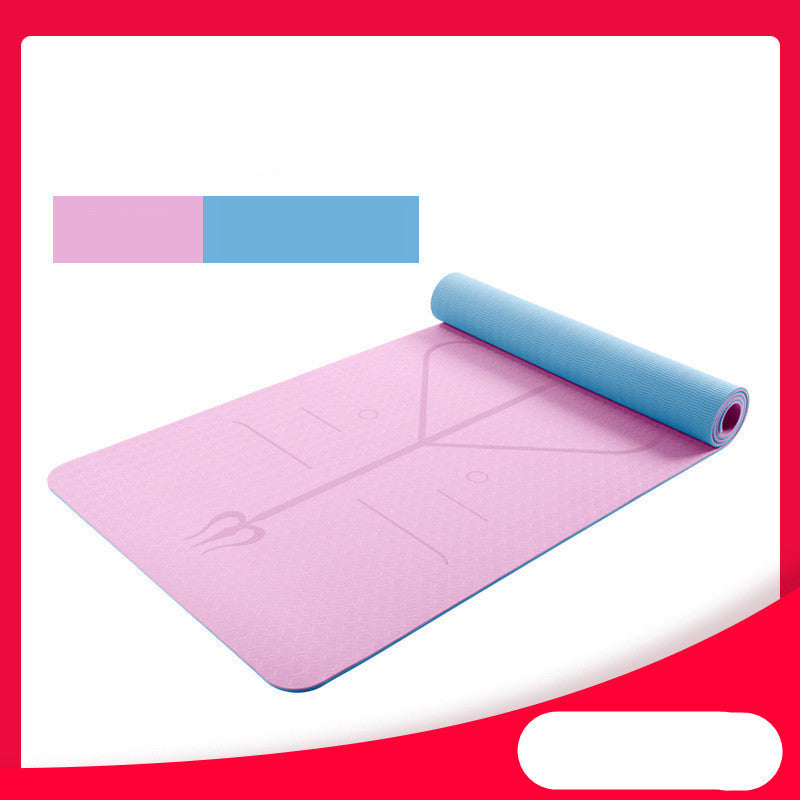 The Last Aztec, Yoga Mat Two-Color 6Mm Posture Line Yoga Mat Fitness Mat