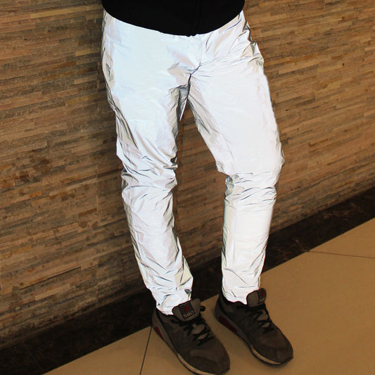 The Last Aztec, Get One Size Bigger Than Your Regular Size, Daxianyilian Tide Brand 3M Reflective Pants Evening Slim-Fit Trousers Plus Fertilizer To Increase Casual Jogging Pants Foot Pants