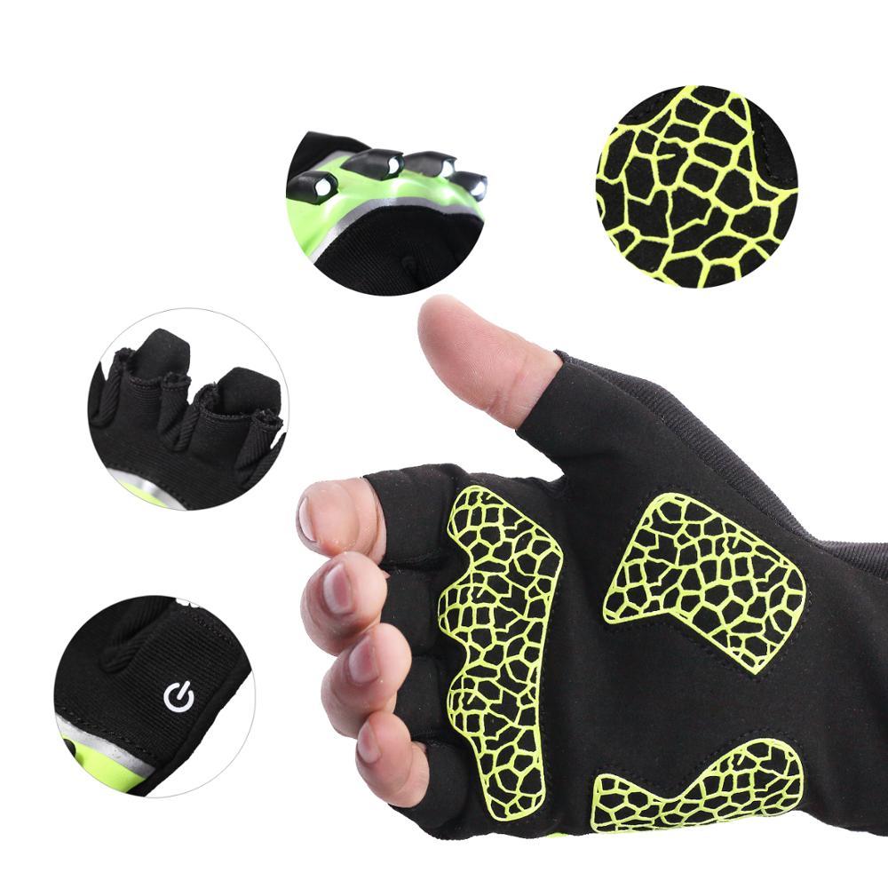 The Last Aztec, Fingerless Outdoor Sports Bike Lighting Gloves
