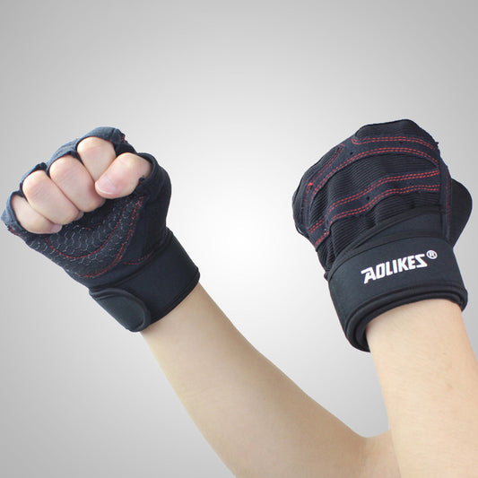 The Last Aztec, Fitness Gloves Men And Women Exercise Equipment Dumbbell Exercise Weightlifting Half-Finger Gloves Training Gym Breathable Non-Slip