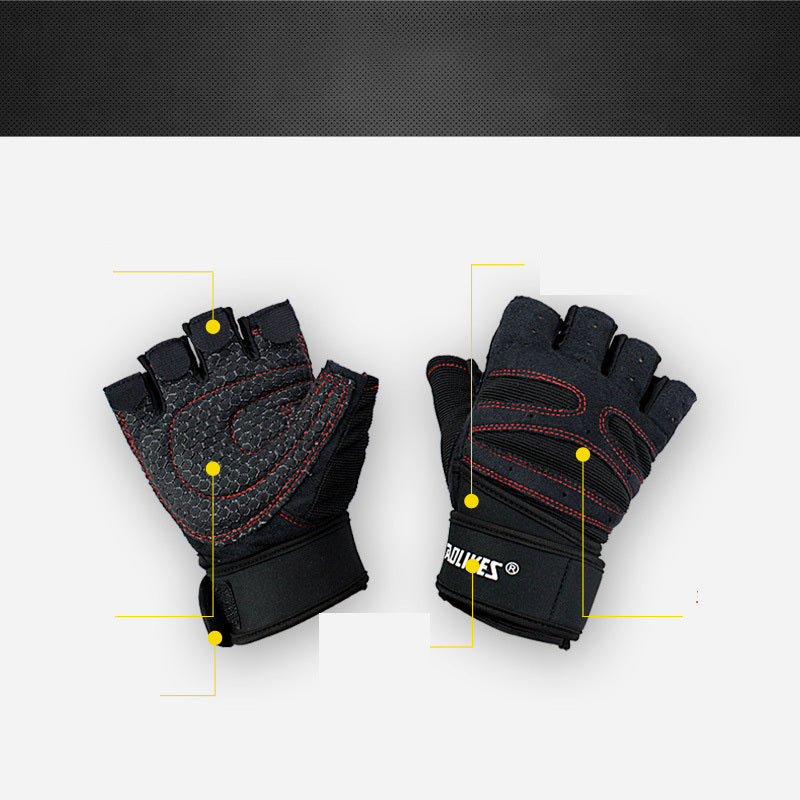 The Last Aztec, Fitness Gloves Men And Women Exercise Equipment Dumbbell Exercise Weightlifting Half-Finger Gloves Training Gym Breathable Non-Slip