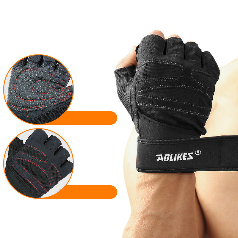 The Last Aztec, Fitness Gloves Men And Women Exercise Equipment Dumbbell Exercise Weightlifting Half-Finger Gloves Training Gym Breathable Non-Slip