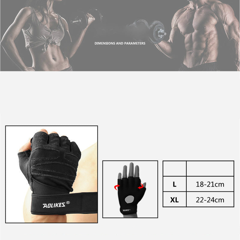 The Last Aztec, Fitness Gloves Men And Women Exercise Equipment Dumbbell Exercise Weightlifting Half-Finger Gloves Training Gym Breathable Non-Slip