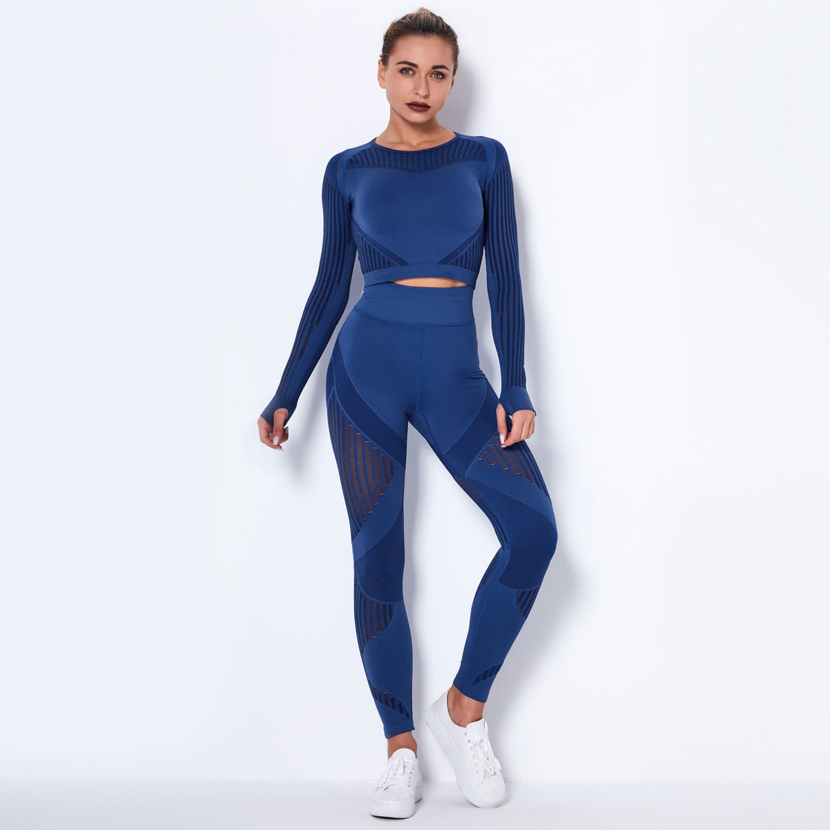 The Last Aztec,  ( Get One Size Bigger Than Your Regular Size), Seamless Knitted Absorbent Yoga Long-Sleeved Suit Yoga Wearsuit