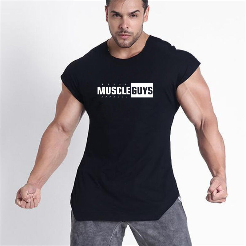 The Last Aztec, Pure Cotton T-shirt Men's Sports Muscle Bodybuilding Undershirt Irregular Breathable Short Sleeve