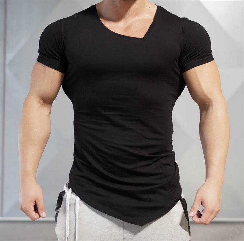 The Last Aztec, Pure Cotton T-shirt Men's Sports Muscle Bodybuilding Undershirt Irregular Breathable Short Sleeve