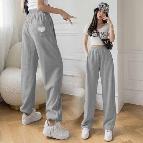 The Last Aztec, Get One Size Bigger Than Your Regular Size, Women's Wide Leg Trousers High Waist Drape Love Drawstring Trousers
