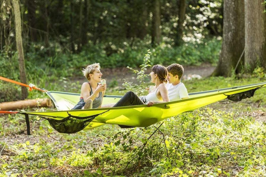 The Last Aztec, Multi-Person Hammock Three Point Design Portable Hammock Multi-functional Triangle Aerial Mat