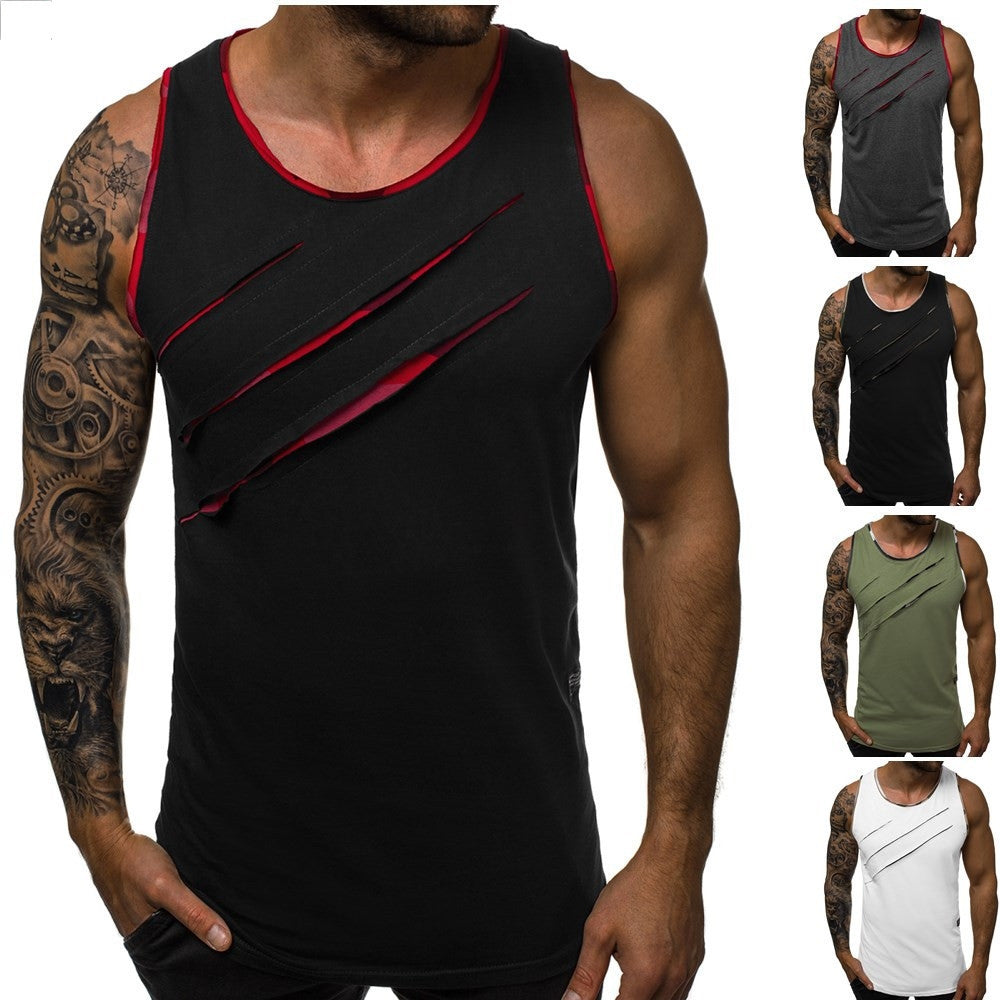 The Last Aztec, Summer Men's Sleeveless Vest Broken Copper Fitness Vest