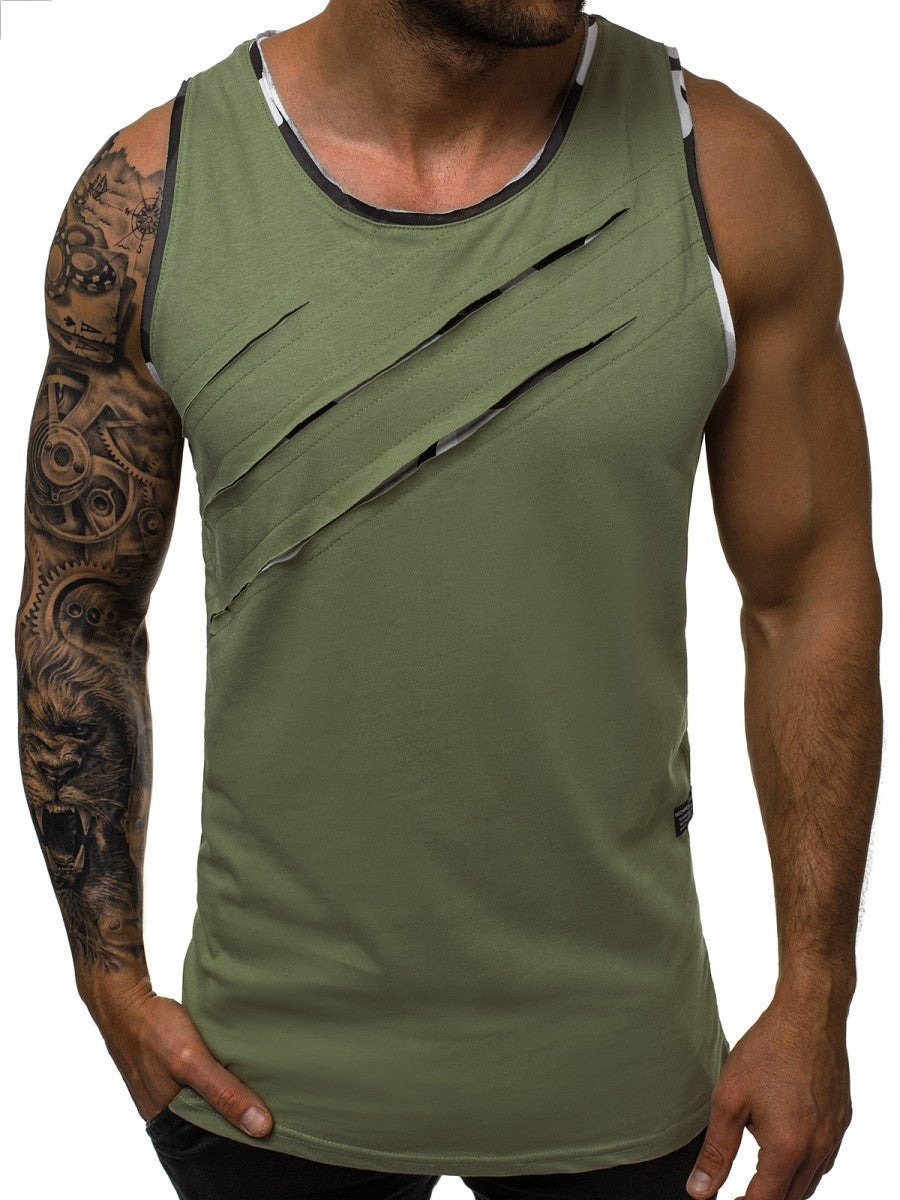 The Last Aztec, Summer Men's Sleeveless Vest Broken Copper Fitness Vest